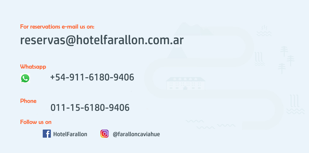 reservas reservas@hotelfarallon.com.ar 02948 495085 495085 495087 0111561809406